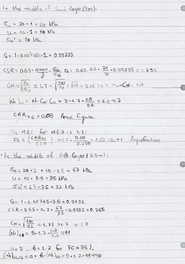 pile group and stone column. please solve both of questions with full