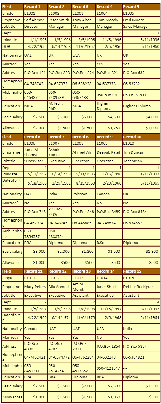 track of their employees using the following Excel file (Employees.xlsx D). Disaster!