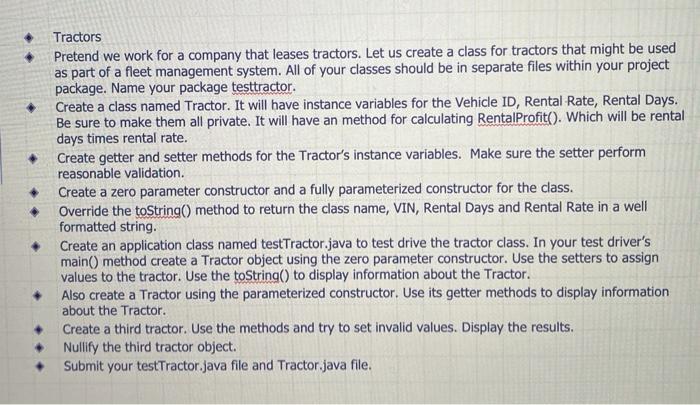 testractor thats the code for the test tractor . Tractors Modification of