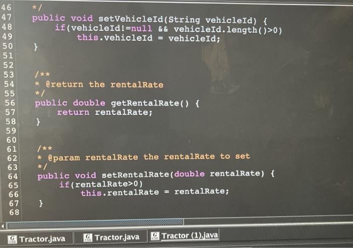 of your classes should be in separate files within your project package.