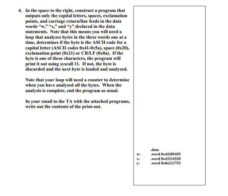  do not write the program on the paper, Write the program