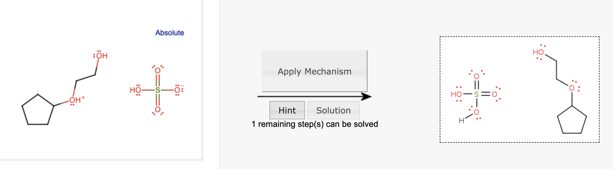 draw curved arrows to reach this step Absolute