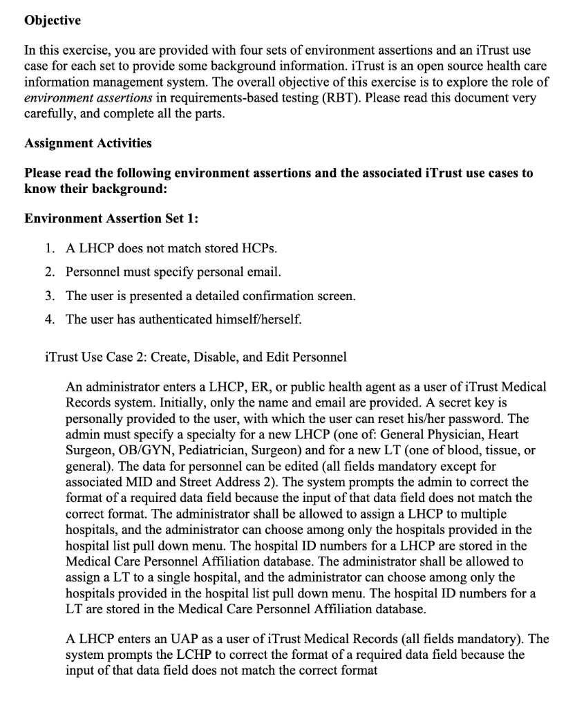 Objective In this exercise, you are provided with four sets of