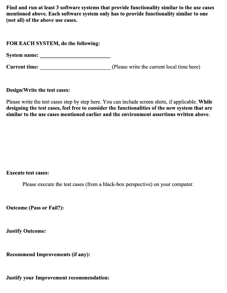 system. The overall objective of this exercise is to explore the role