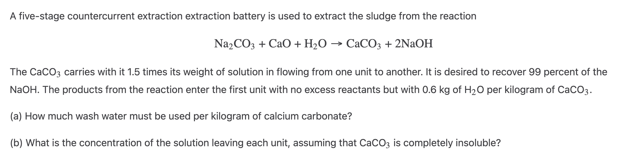  A five-stage countercurrent extraction extraction battery is used to extract the