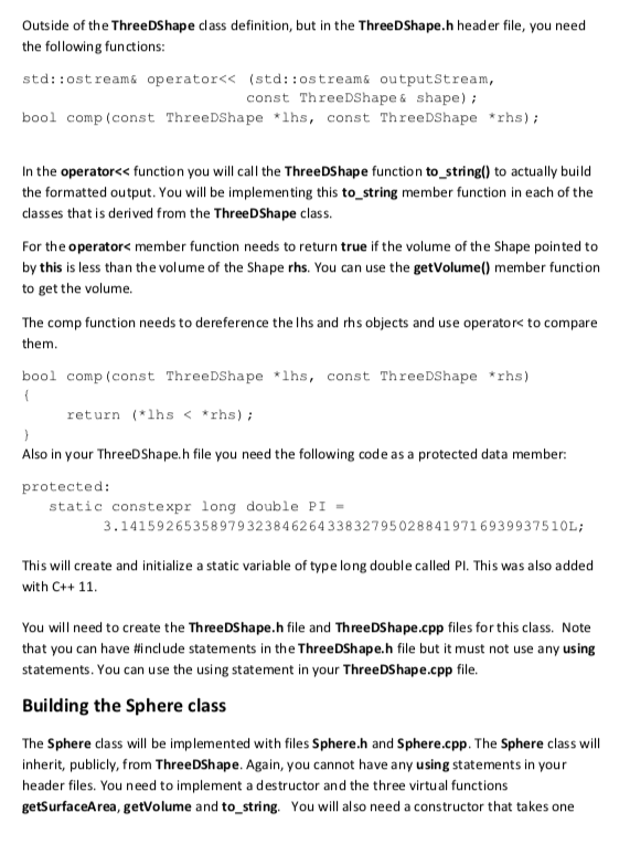 area, volume and surface area of three different types of shapes. I