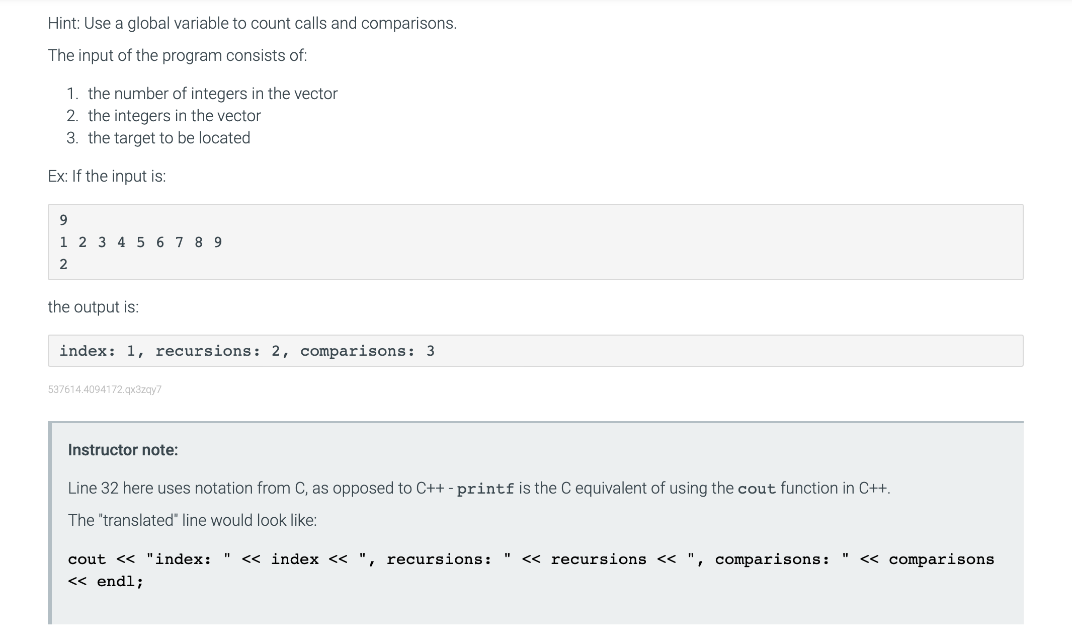  Character targetItem and integer numData are read from input. Then, numData