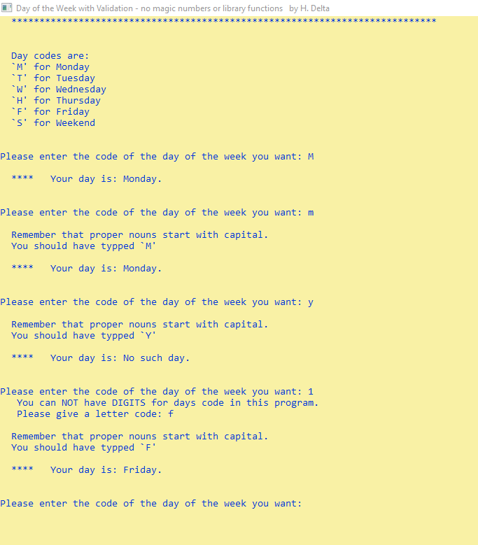  Create a program that behaves EXACTLY as the one given (including