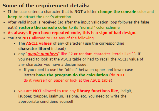 Week with Validation - no magic numbers or library functions by H.