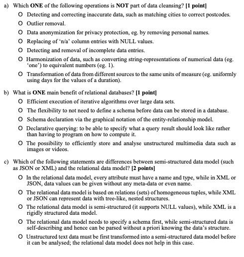 answer ALL 3 multiple choice questions thanks :))) a) Which ONE of