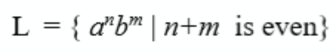 Give a regular expression for the language: L = { a'bm