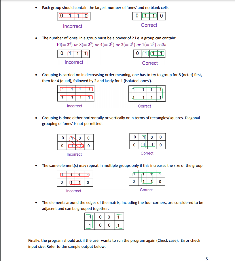 the set must be implemented by everyone. See 2436 Grading Guide Sheet