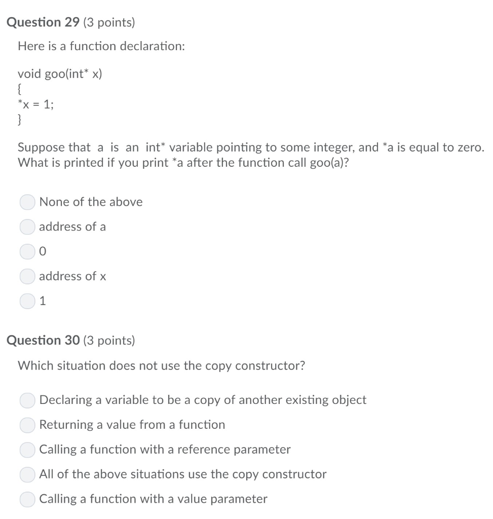 ** Will Give Rating Immediately! ** Question 29 (3 points) Here is