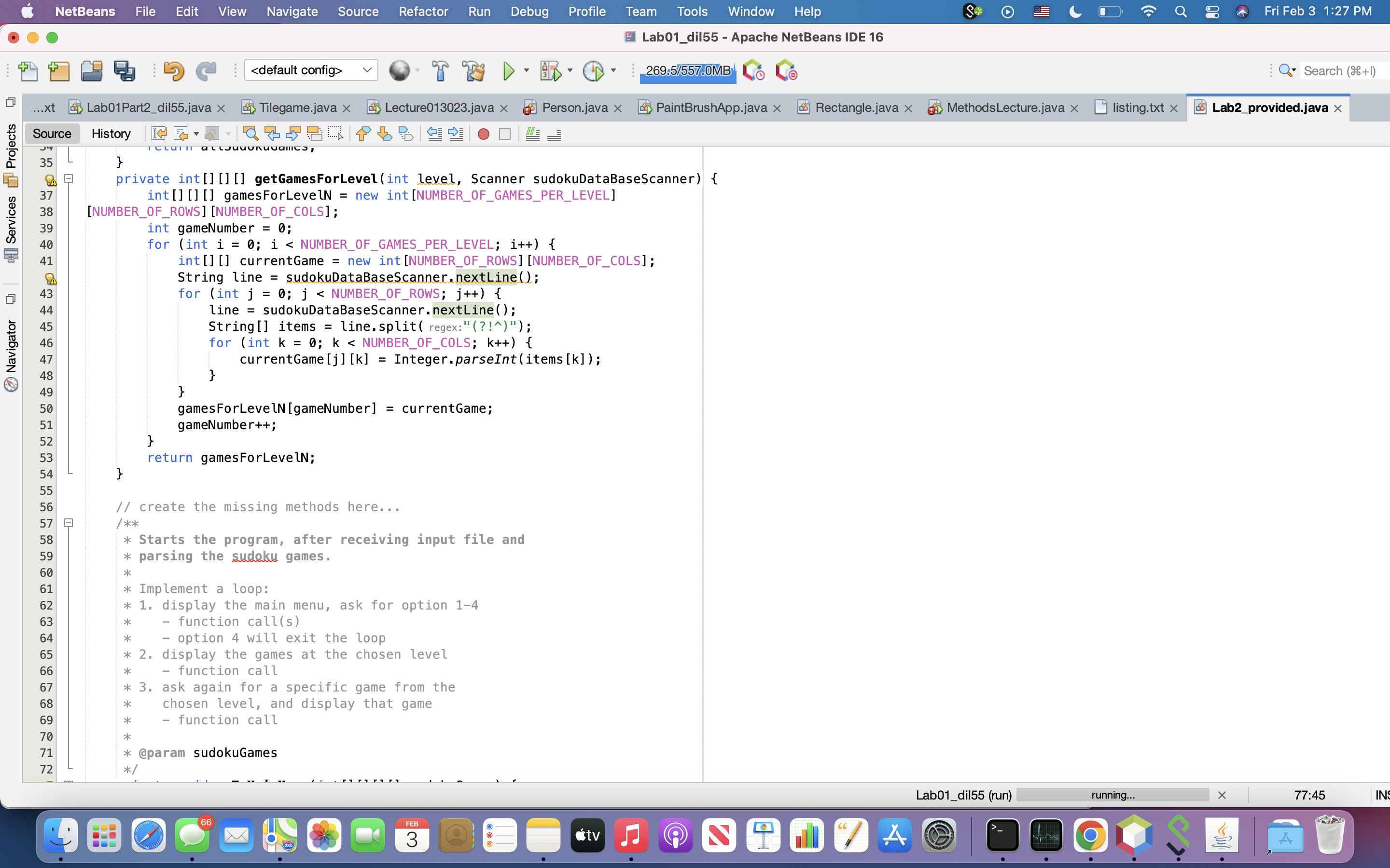 sudoku games, it stores them in a single 4-dimensional array with the