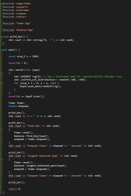 balanced span problen inputi a vector Vof n integers output: The span