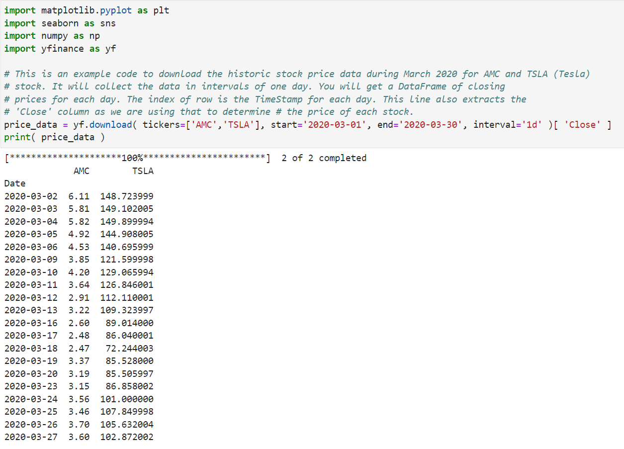 Hello! I have the following question based off of Python. Assume you