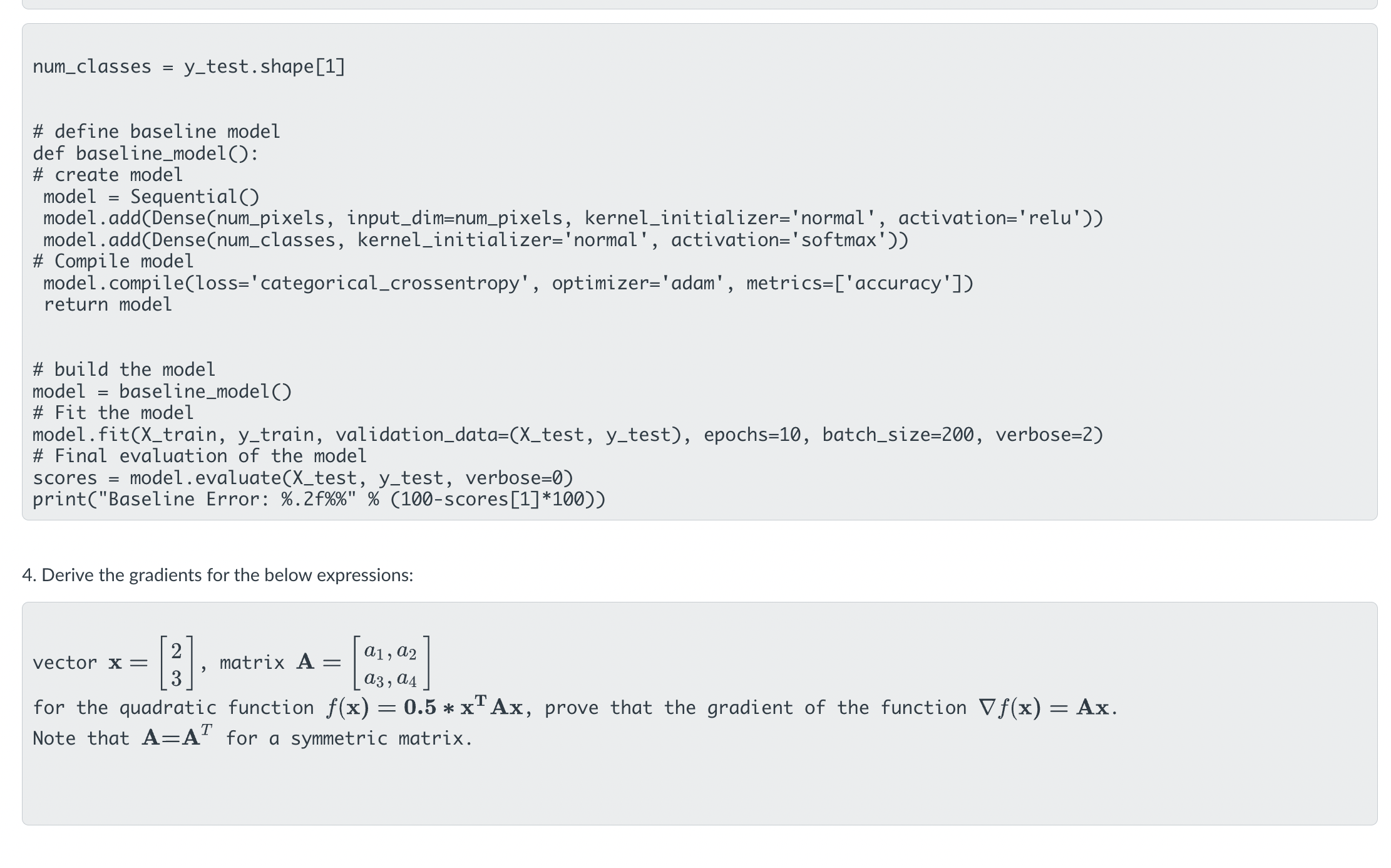  Test Tensor flow with the below python codes at colab. import