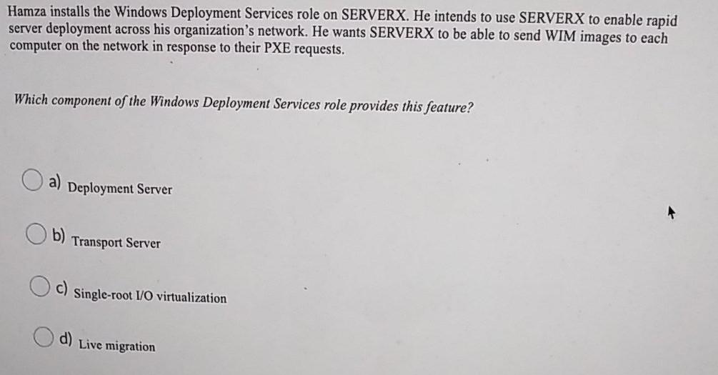 of virtual machines. She uses replication to ensure this. She is configuring