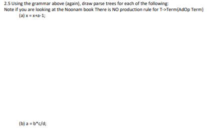 G(integer) above from lecture, a. develop a leftmost derivation for the integer