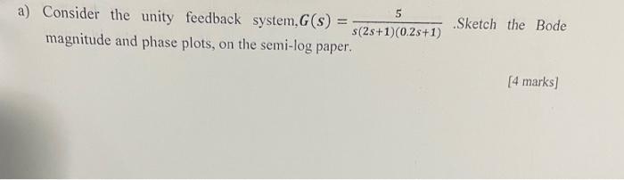 help me with this please fast dynamic system a) Consider the unity