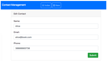 CRUD (create, read, update and delete) operations to a backend database. You