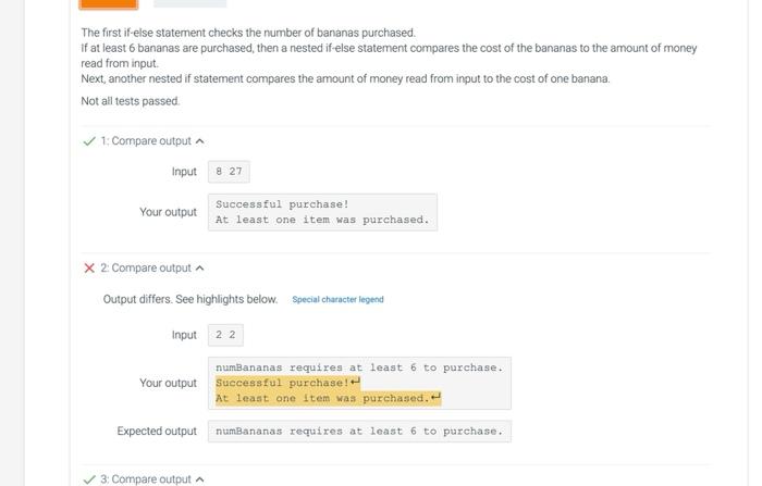 is greater than or equal to 6 , then multiply numBananas by