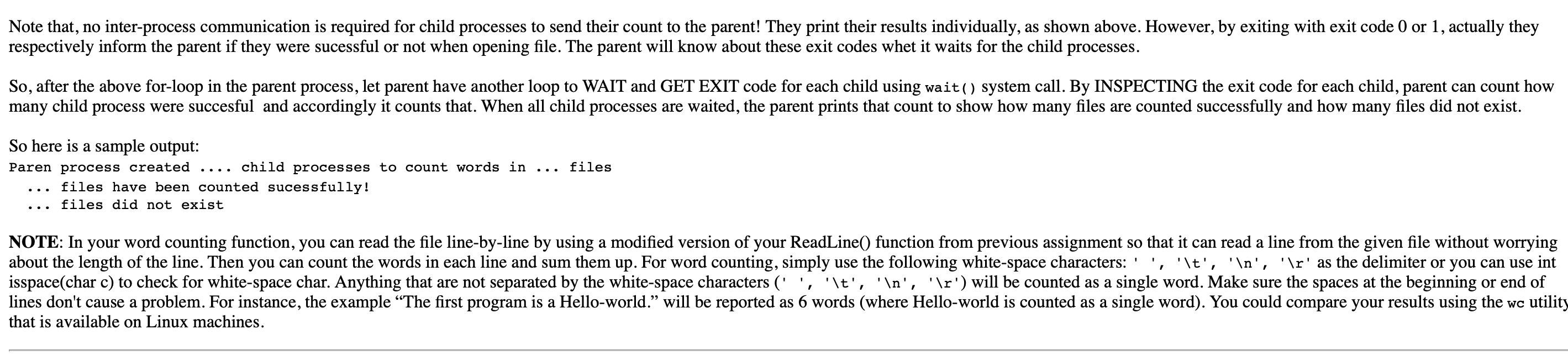 The second file has Hello world. The followings are words, too: 4344