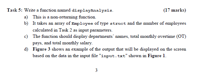 salary to be paid for each department. The program should perform the