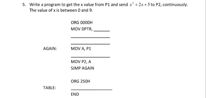  Write a program to get the x value from P1 and