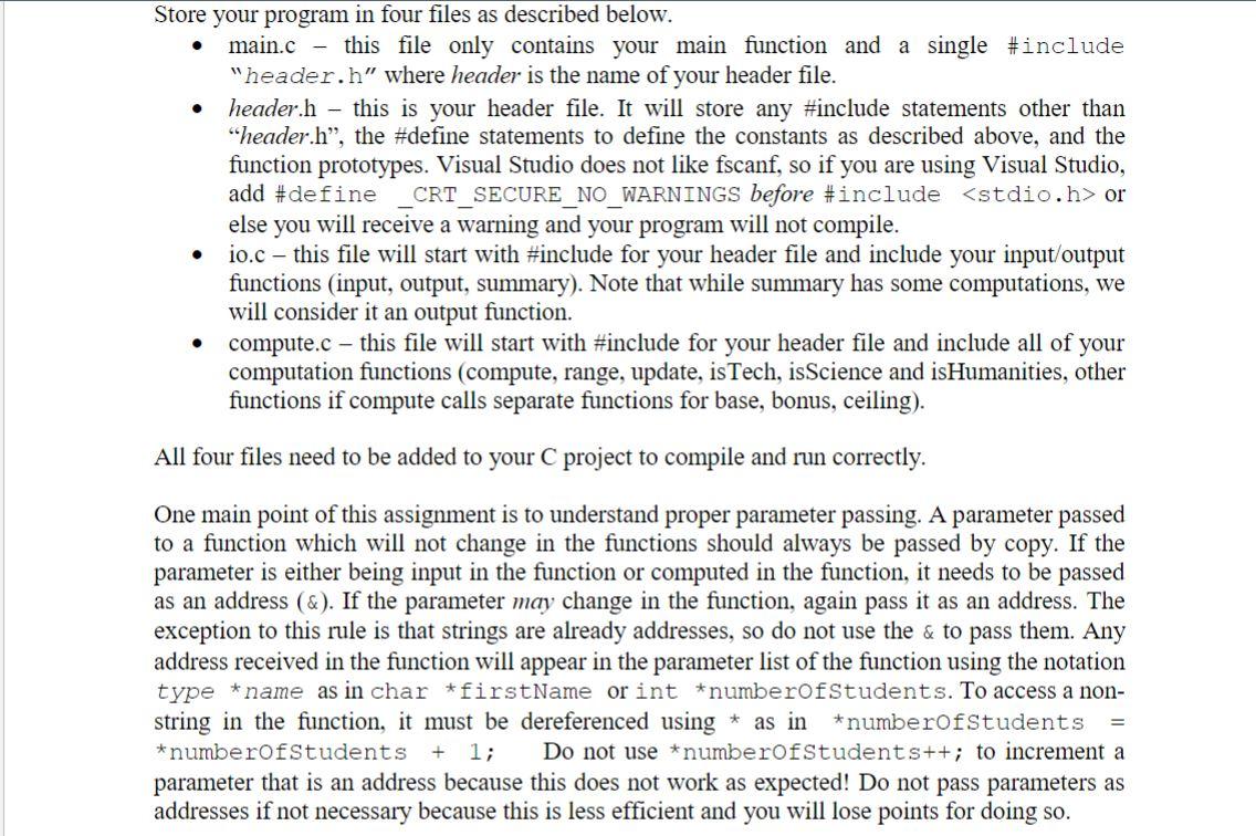 parameter passing or a lack of demonstration that you know how to