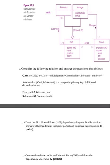 databaseplz solve question number 3 Draw the solution if it's needed 3.