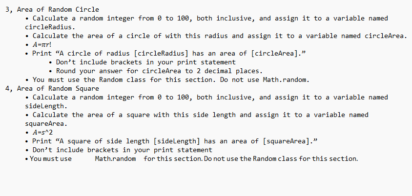 and System.exit Create a class called RandomMath Print out the following: 1,