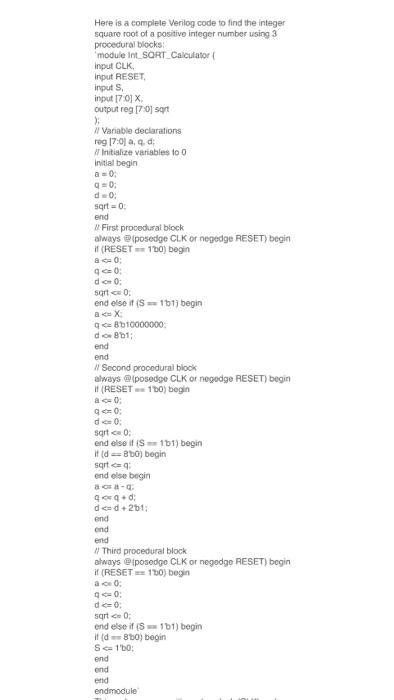 convert the following code VERILOG into testbensh simulate and test the