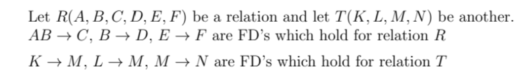 Database: FD, Functional Dependencies, rules 1. a. Does AB -> F hold