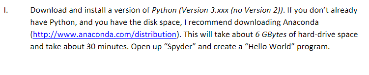 Download and install a version of Python (Version 3.xxx (no Version