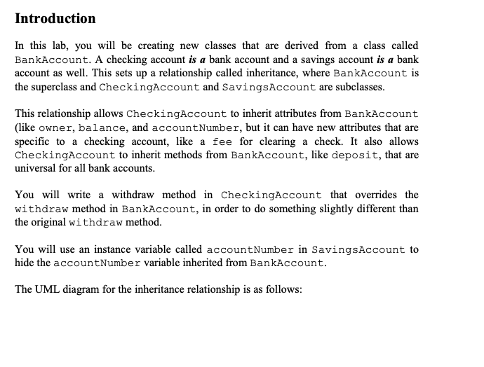  /** This program demonstrates the BankAccount and derived classes. */ public