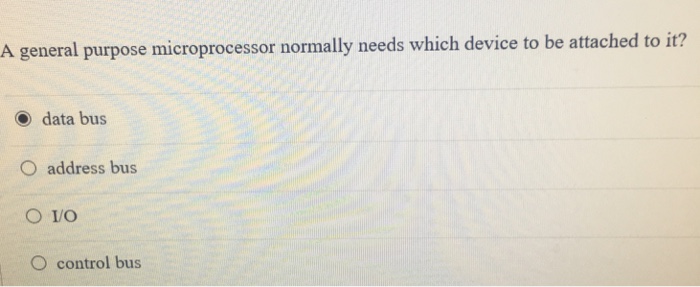  A general purpose microprocessor normally needs which device to be attached