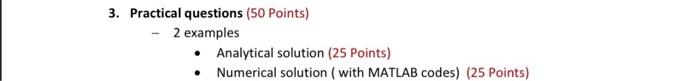 USING GAUSS SEIDEL!!! 3. Practical questions (50 Points) - 2 examples -