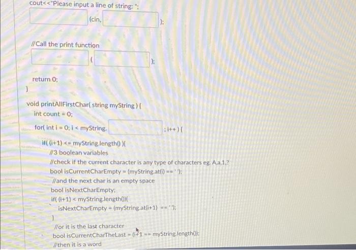 the last character of all words contained in the string. For instance,