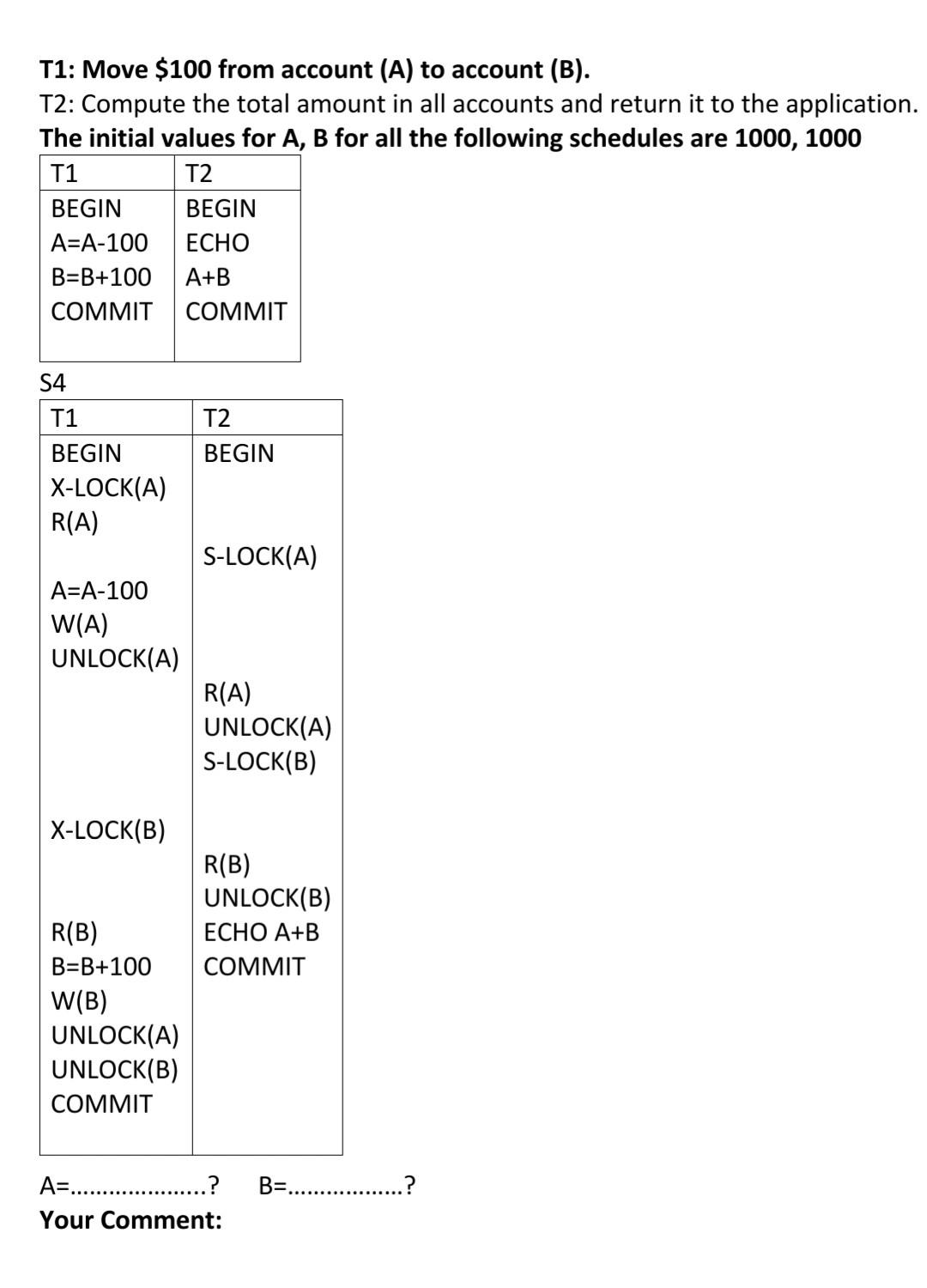  Please: Type your answer DON'T write it by hand T1: Move