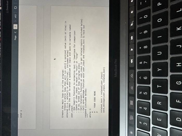 to ask?" for similar). Based on the user's question, the chatbot should