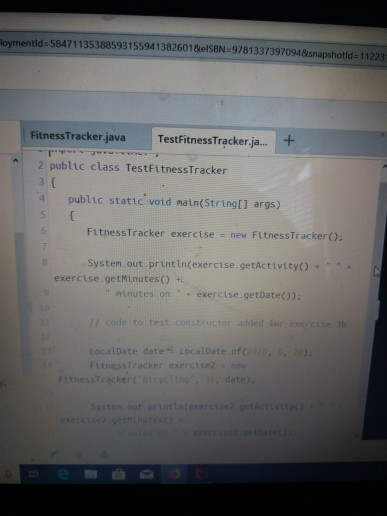 additional overloaded constructor for the FitnessTracker class you created in Exercise 3a.