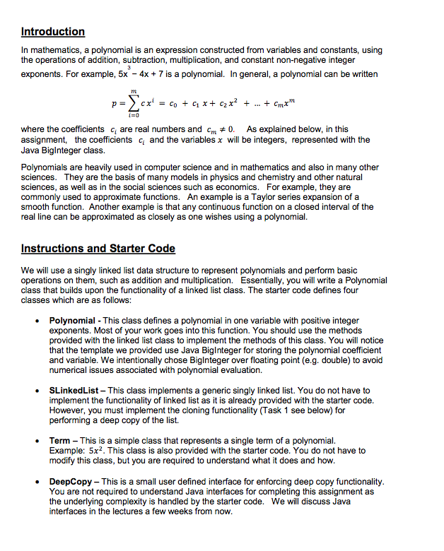  Please solve the SLinkedList.deepClone. This is the provided code, solve the