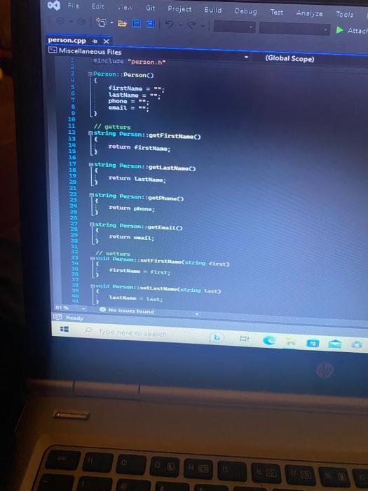 C*+ classes Assignment: Create a program to utilue the given C++ dass