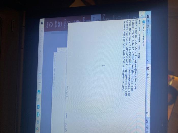 the user's contacts. The inital contact list will be loaded from a