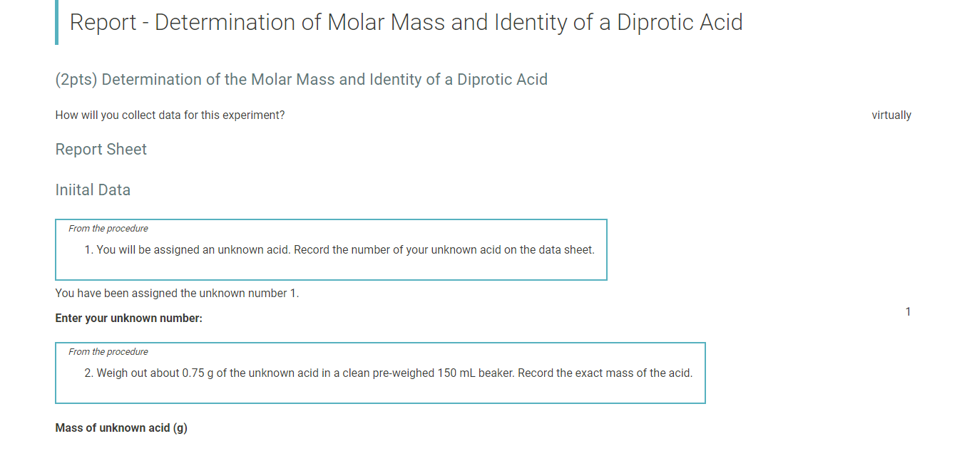 MS Excel, following the instructions provided below. 8. Enter mLNaOH in the