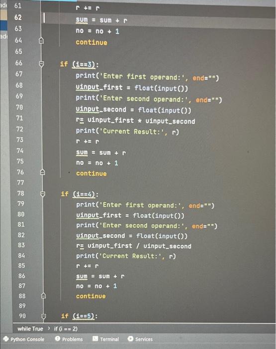 beginning or invalid number and just prompt the user to enter the