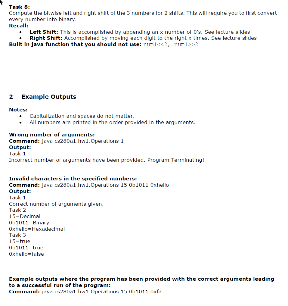 for each task and the restrictions (and accompanying deductions) are specified in