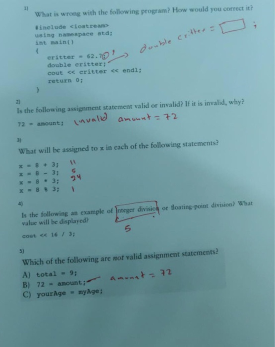  What is wrong with the following program? How would you correct