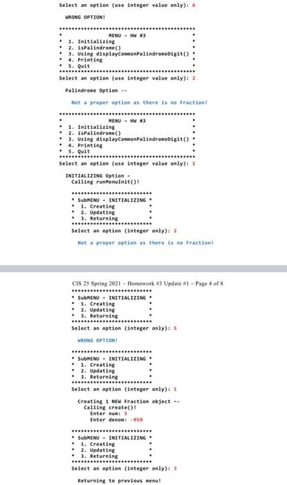 Exercise 1 A. Update the Praction class given in the Lecture notes